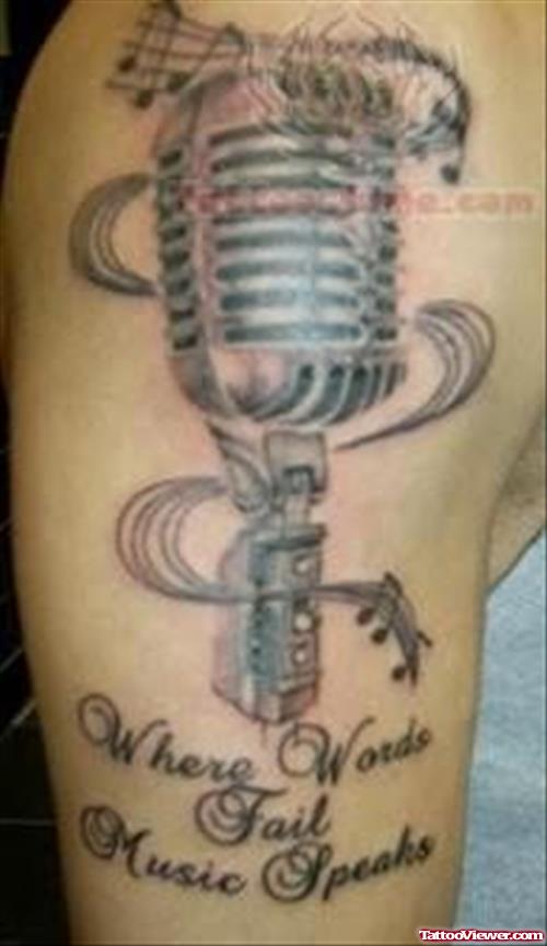 Music Words Tattoo