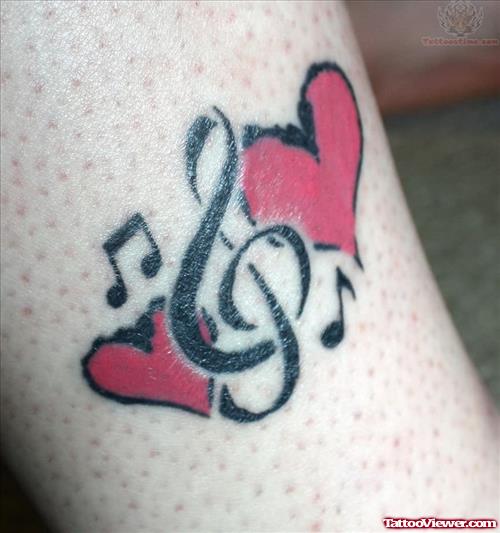 Clef Music Love Tattoo
