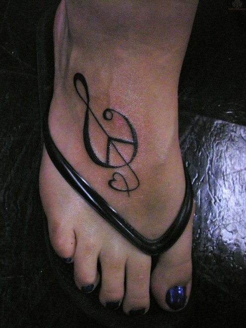 Foot Music Tattoo