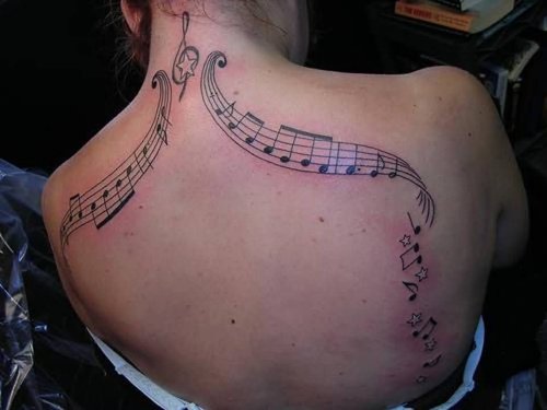Back Body Music Tattoos