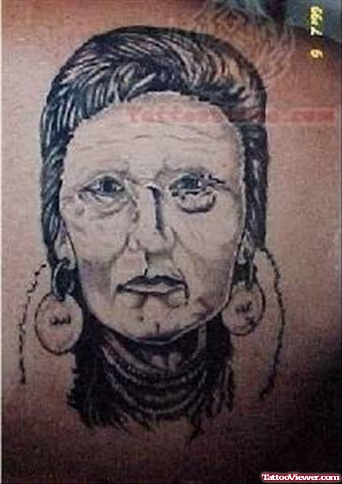 Women Face Native American Tattoo