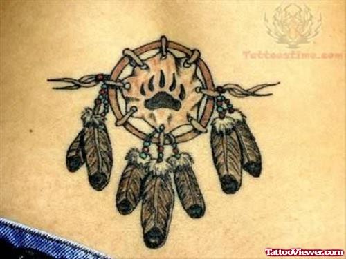 Native American Tattoo On Lower Waist