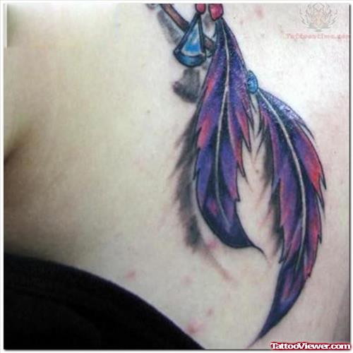 Native American Purple Ink Tattoo