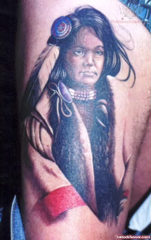 Native Decent Girl Tattoo