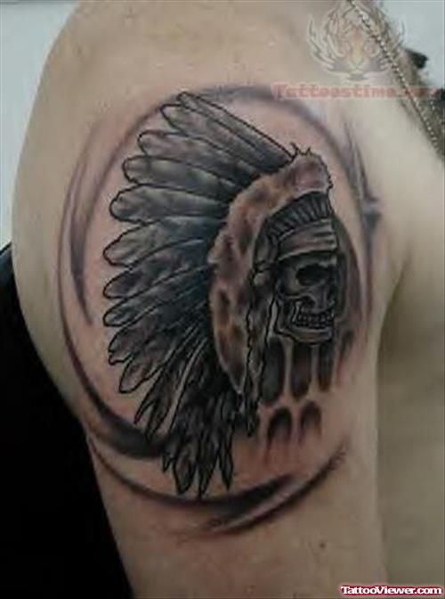 Skull Native American Tattoo