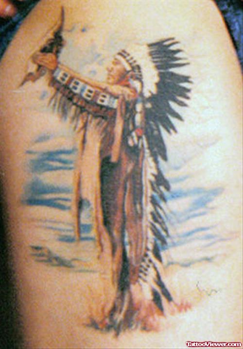 Native American Shoulder Tattoo For Men