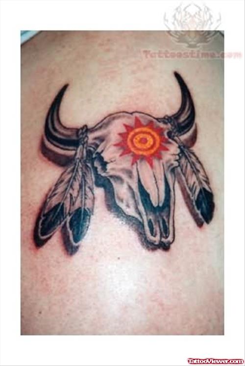 Native American Goat Skull Tattoo