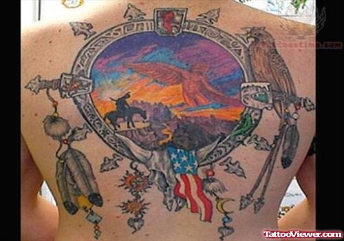 Native American Back Body Tattoos