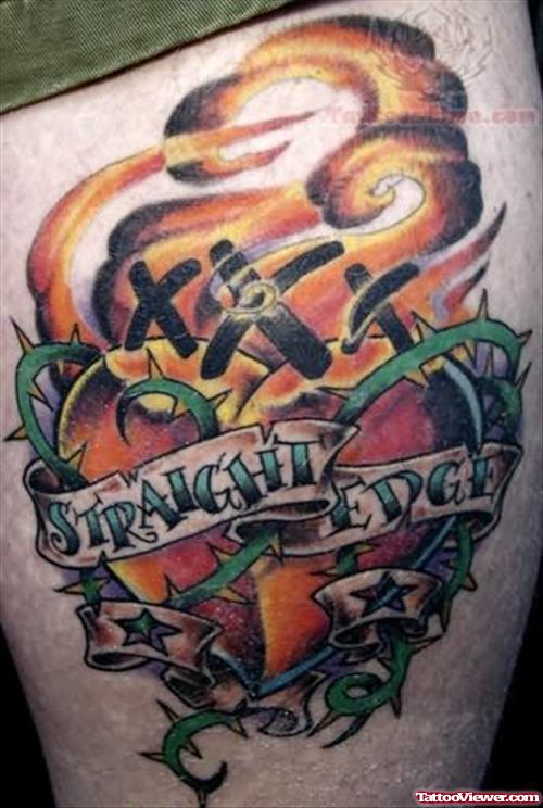 Fire Native Heart Tattoo