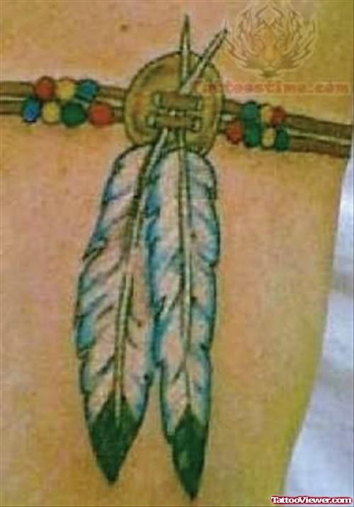Native American Feather Tattoos On Sleeve