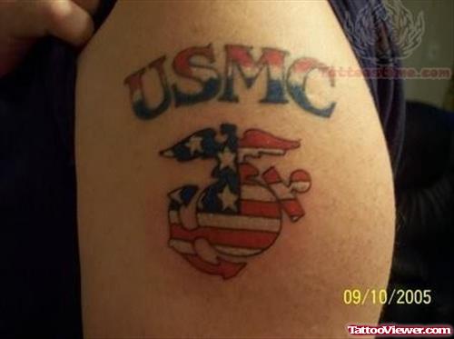 American Colors Tattoo On Shoulder