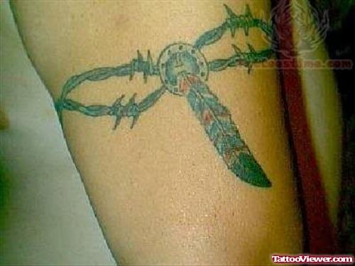 Barbed Wire Native American Tattoo