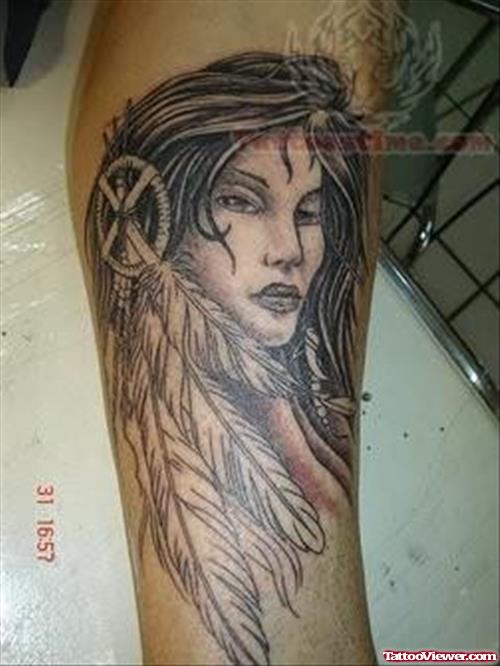 Beautiful Native American Tattoo On Arm