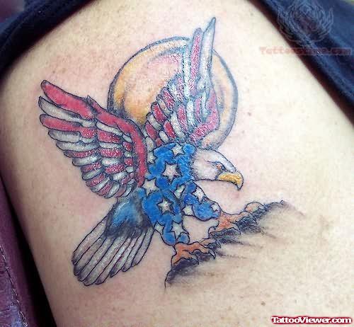 American Eagle Tattoos On Bicep