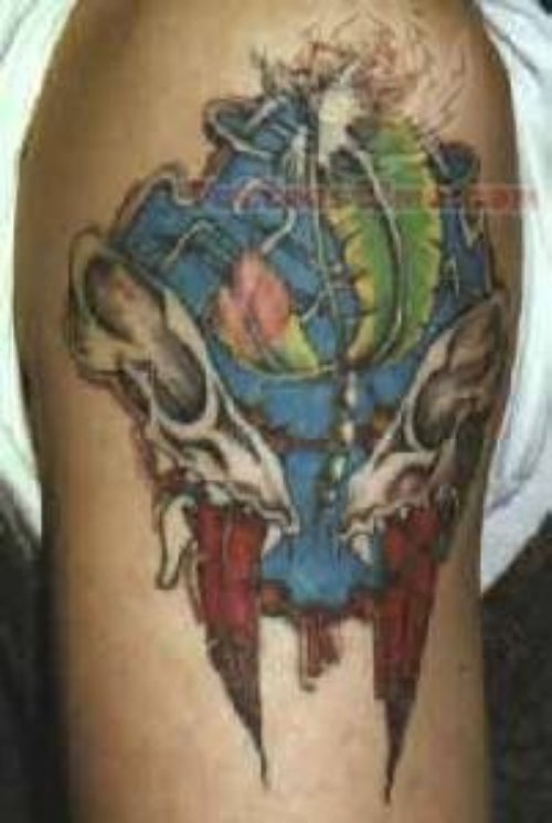 Colourful Native American Tattoo