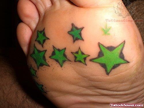 Nautical Stars Tattoos Under Foot