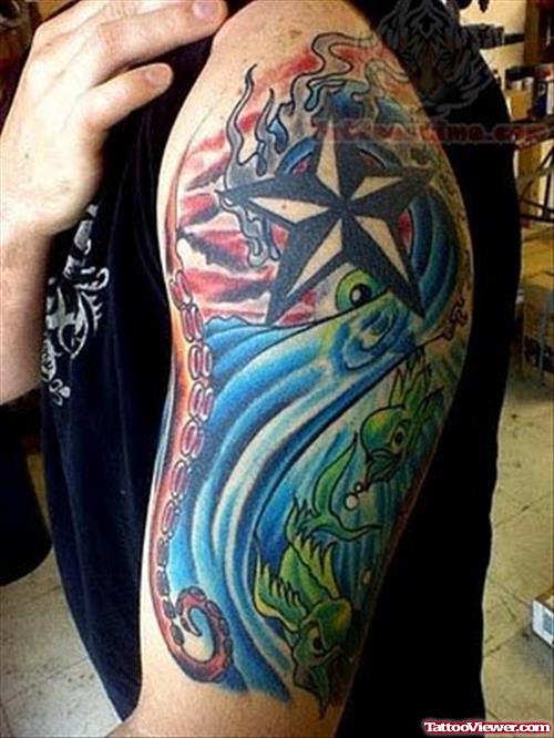 Nautical Star Tattoos For Guys