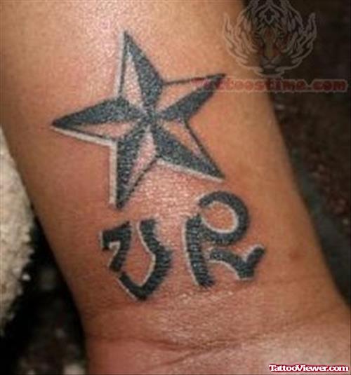 Nautical Star Wrist Tattoo