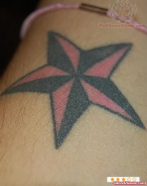 Nautical Large Star Tattoo