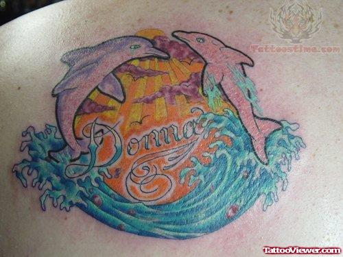 Nautical Dolphin Tattoo