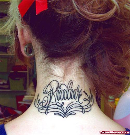 Radar Neck Tattoo for Girls