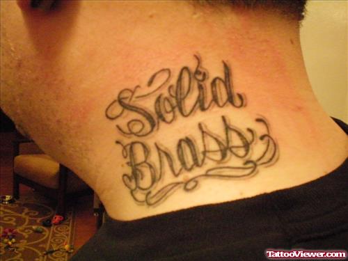 Solid Brass Side Neck Tattoo