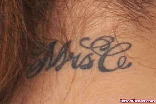 Cheryl Cole Mrs Neck Tattoo
