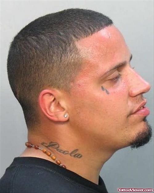 Paola Side Neck Tattoo For Men