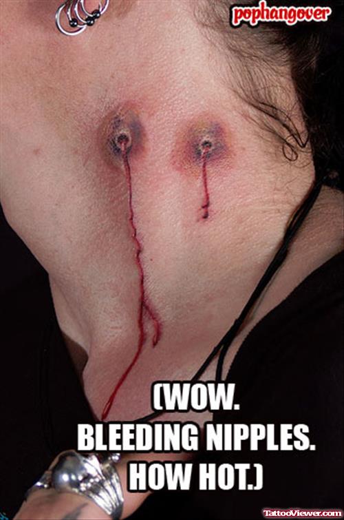 Vampire Bites Neck Tattoo