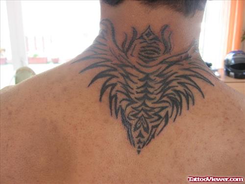 Man With Tribal Neck Tattoo