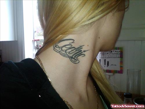 Cedric Side Neck Tattoo For Girls