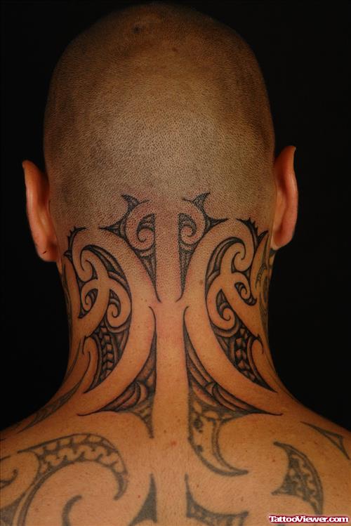 Best Polynesian Neck Tattoo For Men