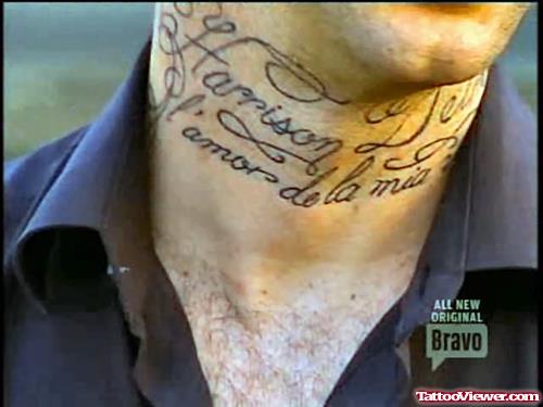 Jeffreys Neck Tattoo Closeup