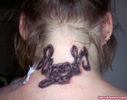 Scorpio Tattoo On Back Neck