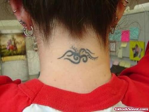 Stylish Neck Tattoo