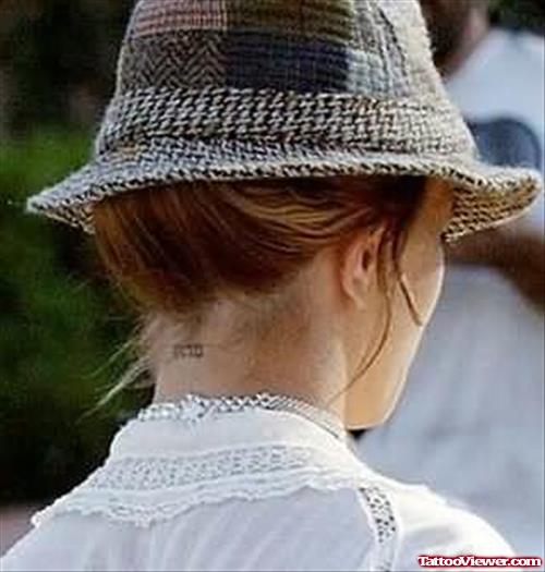 A Small Size Neck Tattoo
