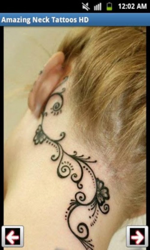 Swirl Neck Tattoo
