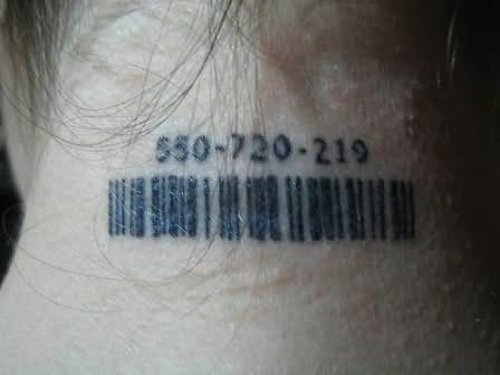 Barcode - Neck Tattoo