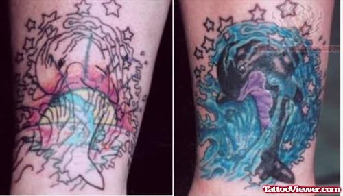 Dolphin in Ocean Tattoo