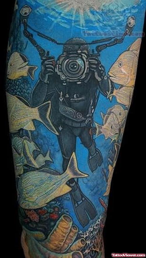 Underwater Photographer Tattoo