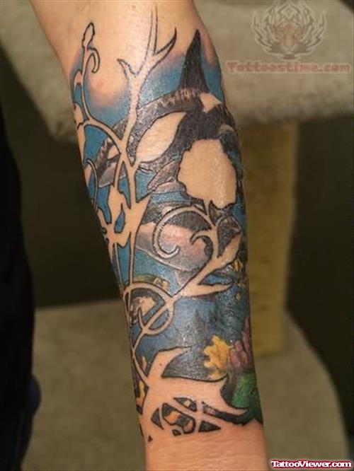 Ocean Tattoo On Arm