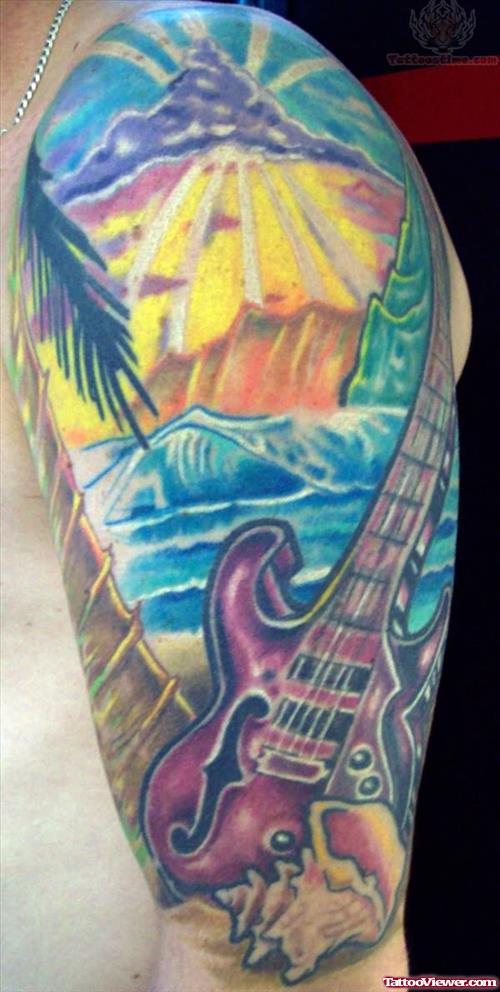 Ocean Beach Full Color Tattoo