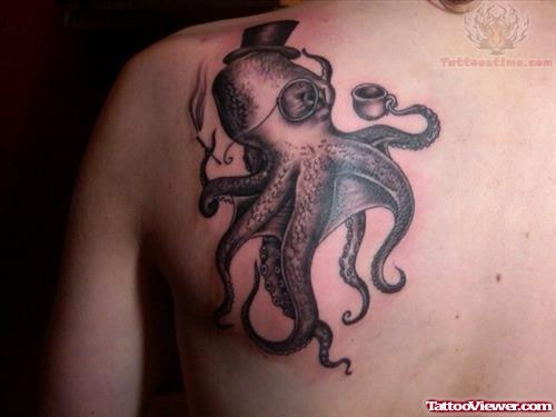 Classy Octopus Tattoo On Back