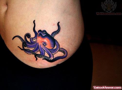 Octopus Tattoo On Hip