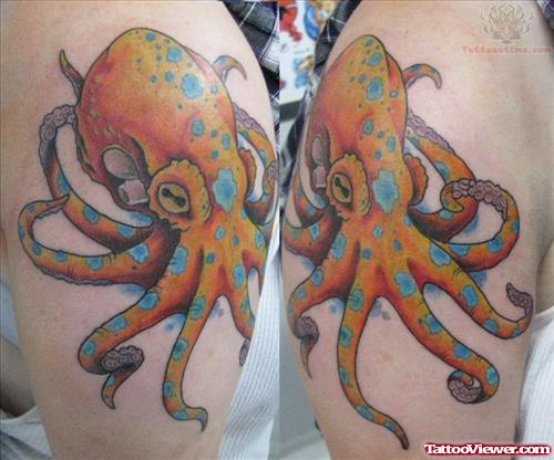 Octopus Tattoos On Shoulders