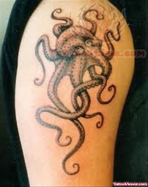 Small Octopus Tattoo On Sleeve