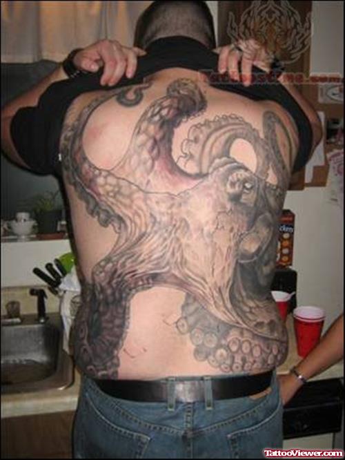 Octopus Tattoo On Full Back