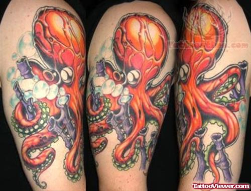 Octopus Tattoos On Biceps
