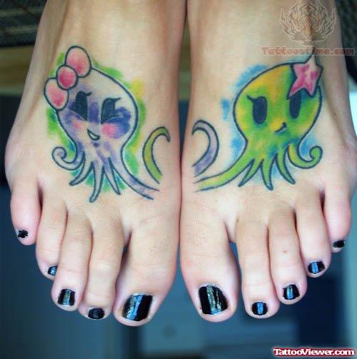 Octopus Love Feet Tattoos