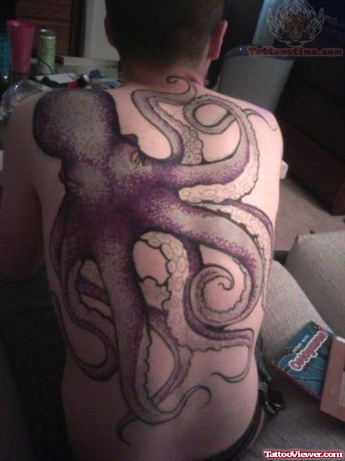 Octopus Tattoos On Full Back